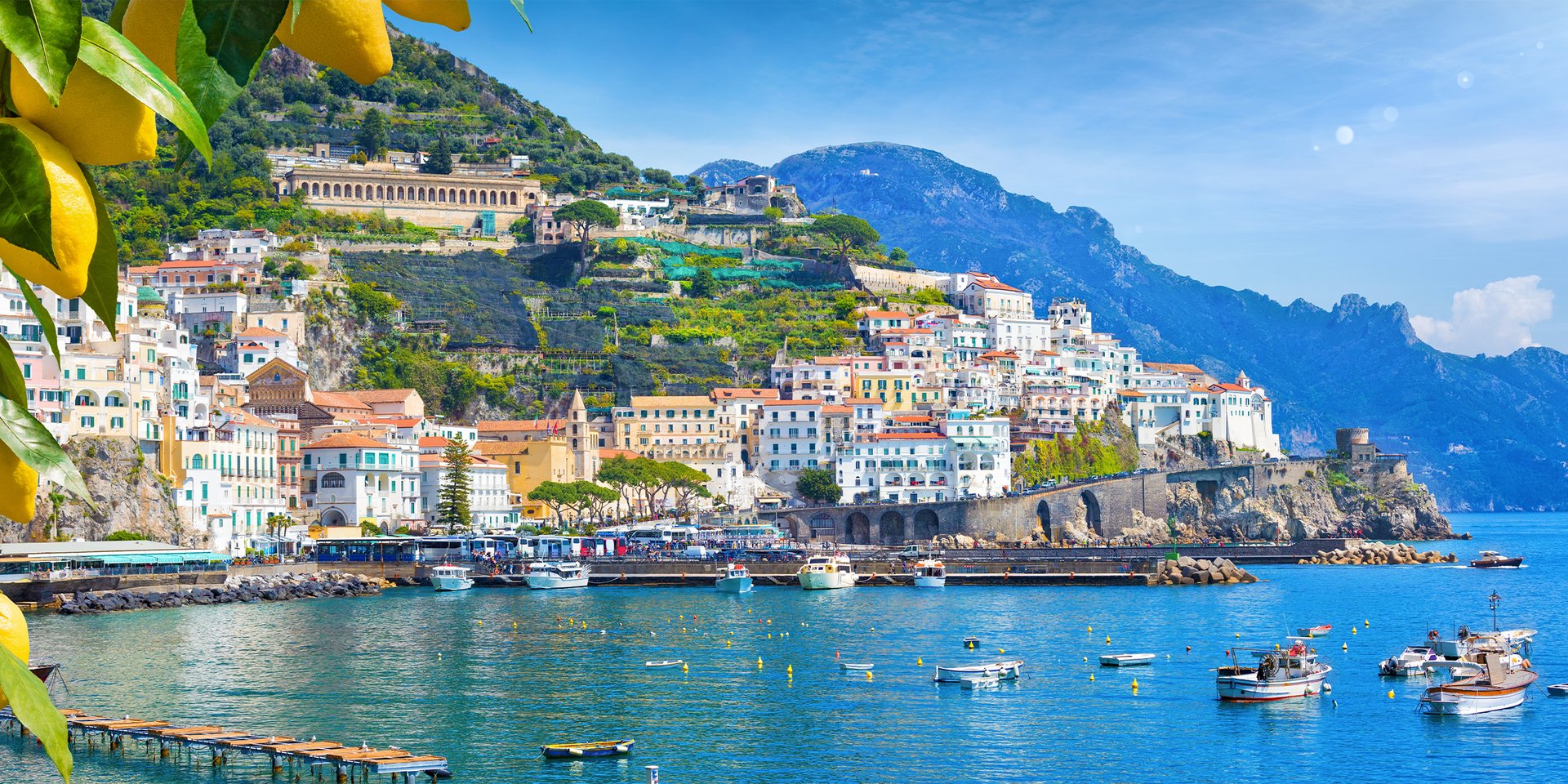 The Amalfi Coast region affords travelers spectacular views, glamorous hotels, and idyllic towns.