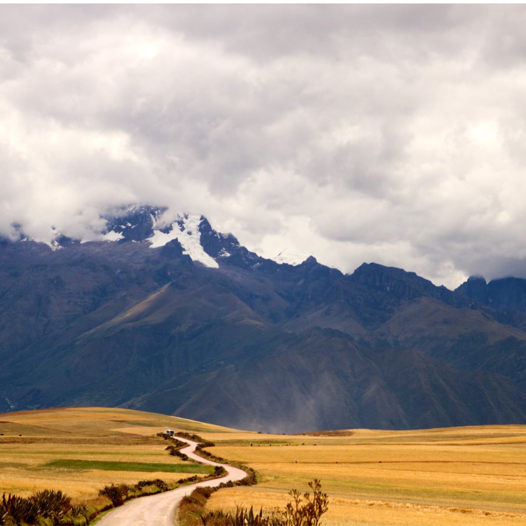 road into the Andes mountain of peru