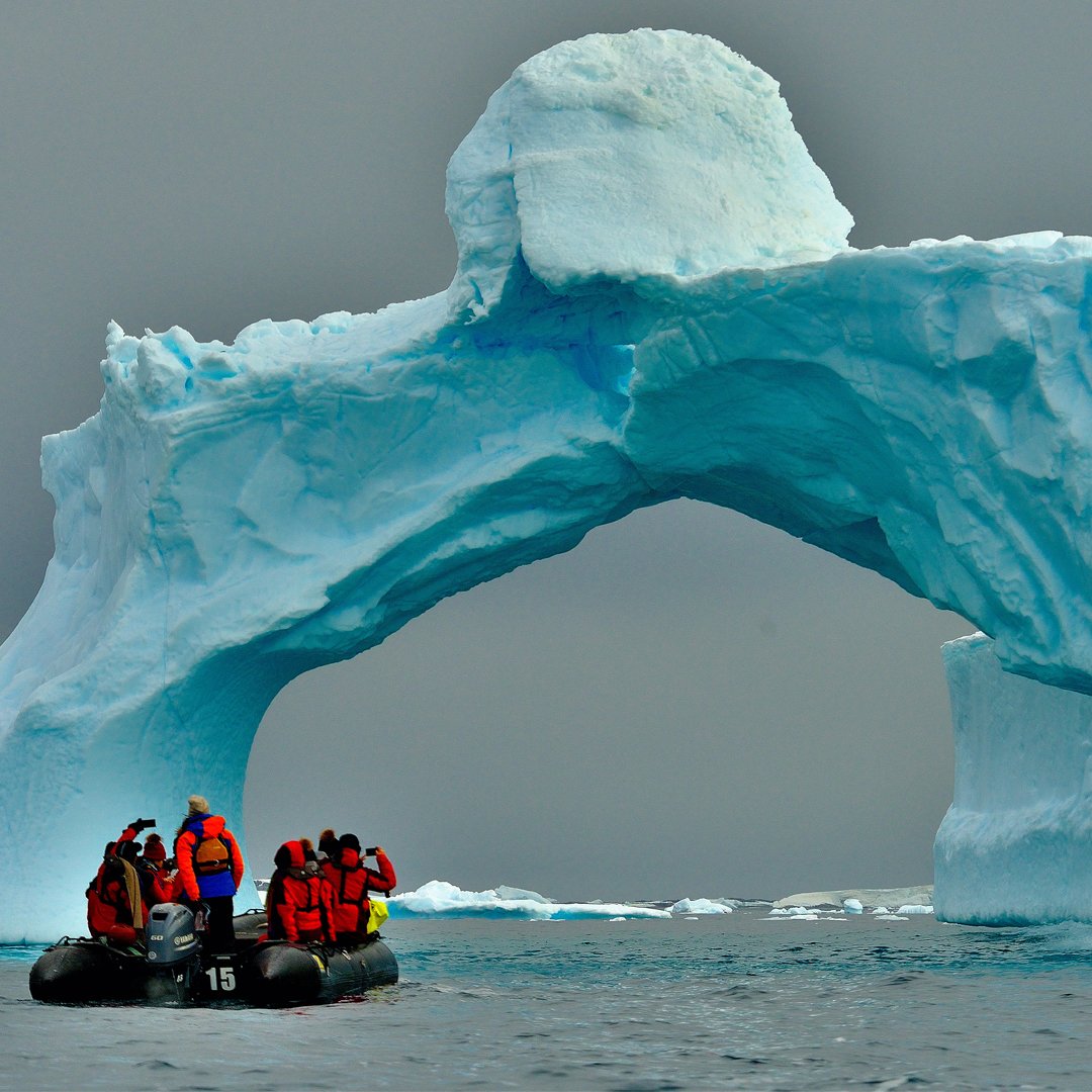 take a zodiac expedition on your trip to Antarctica