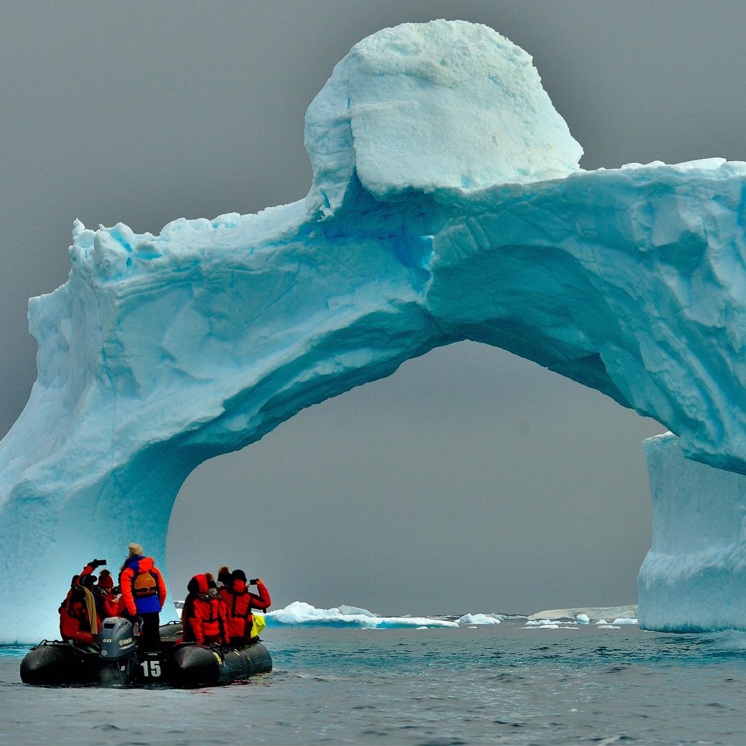 take a zodiac expedition on your trip to Antarctica