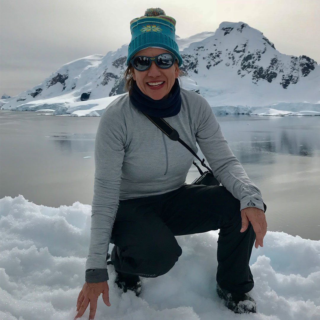 ellen Bainer on a trip to Antarctica