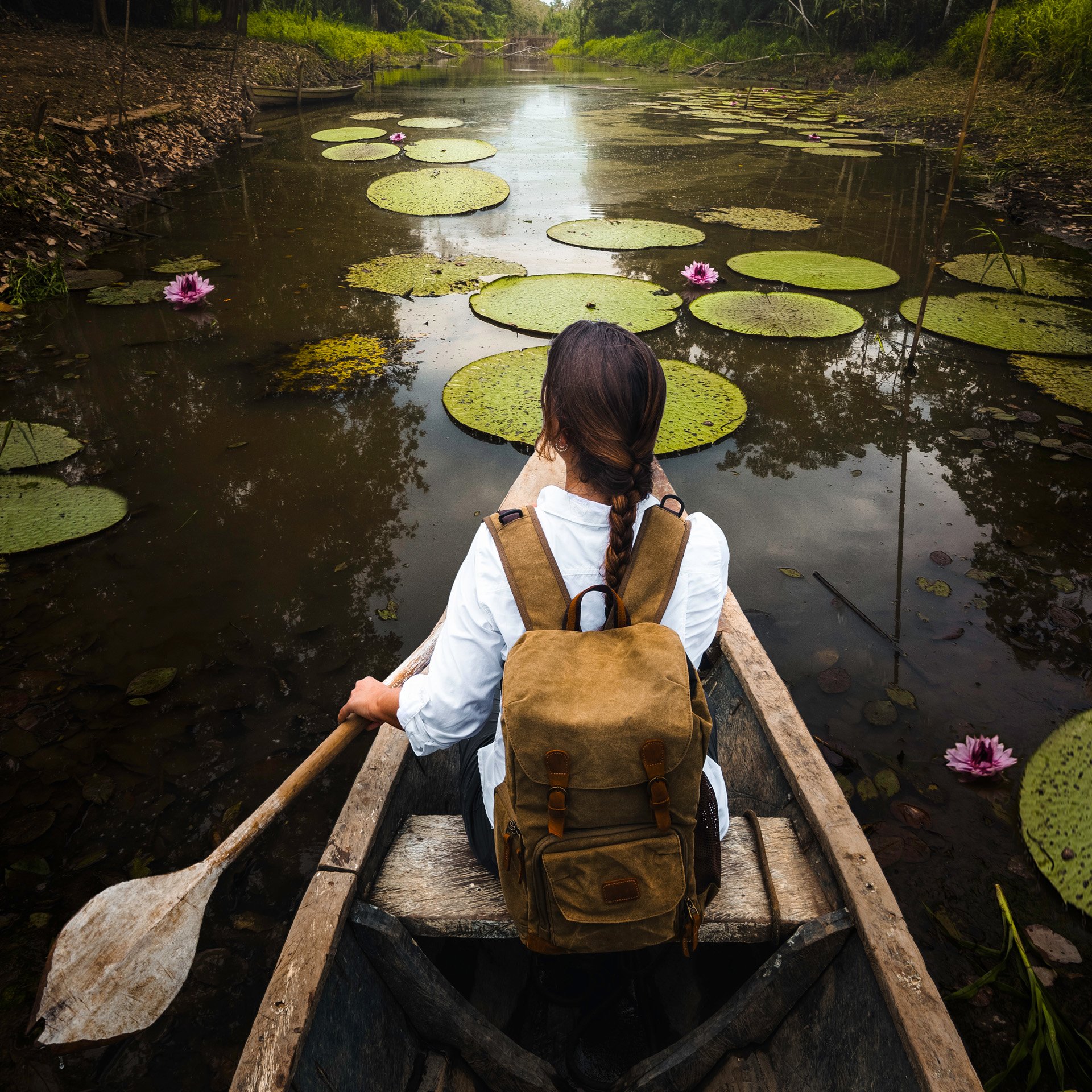 kayak through the rainforest in peru